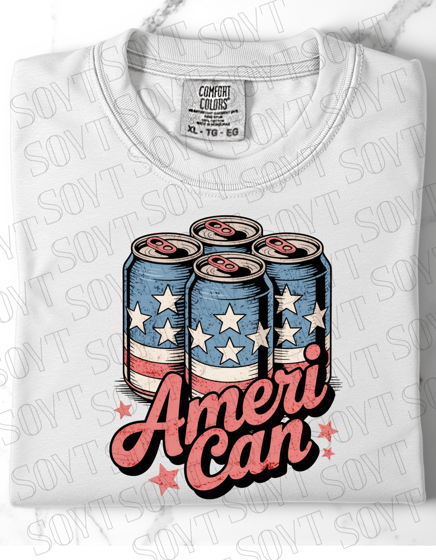 Comfort Colors AmeriCan Tee – 4th of July Beer Shirt - Festive Apparel StoreWhite