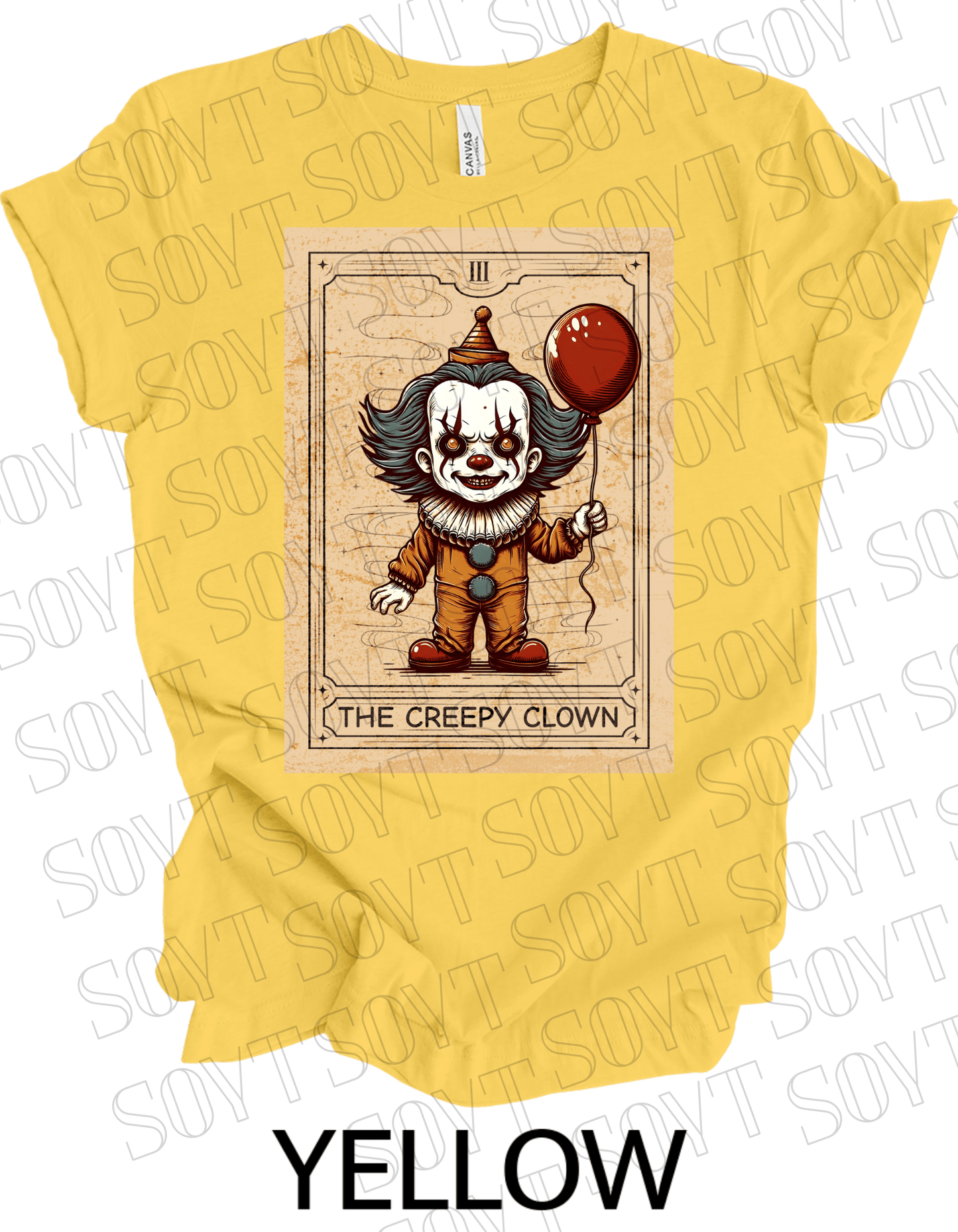 "Pennywise the Clown" T-Shirt – Classic Horror Graphic Tee - Festive Apparel StoreYellow