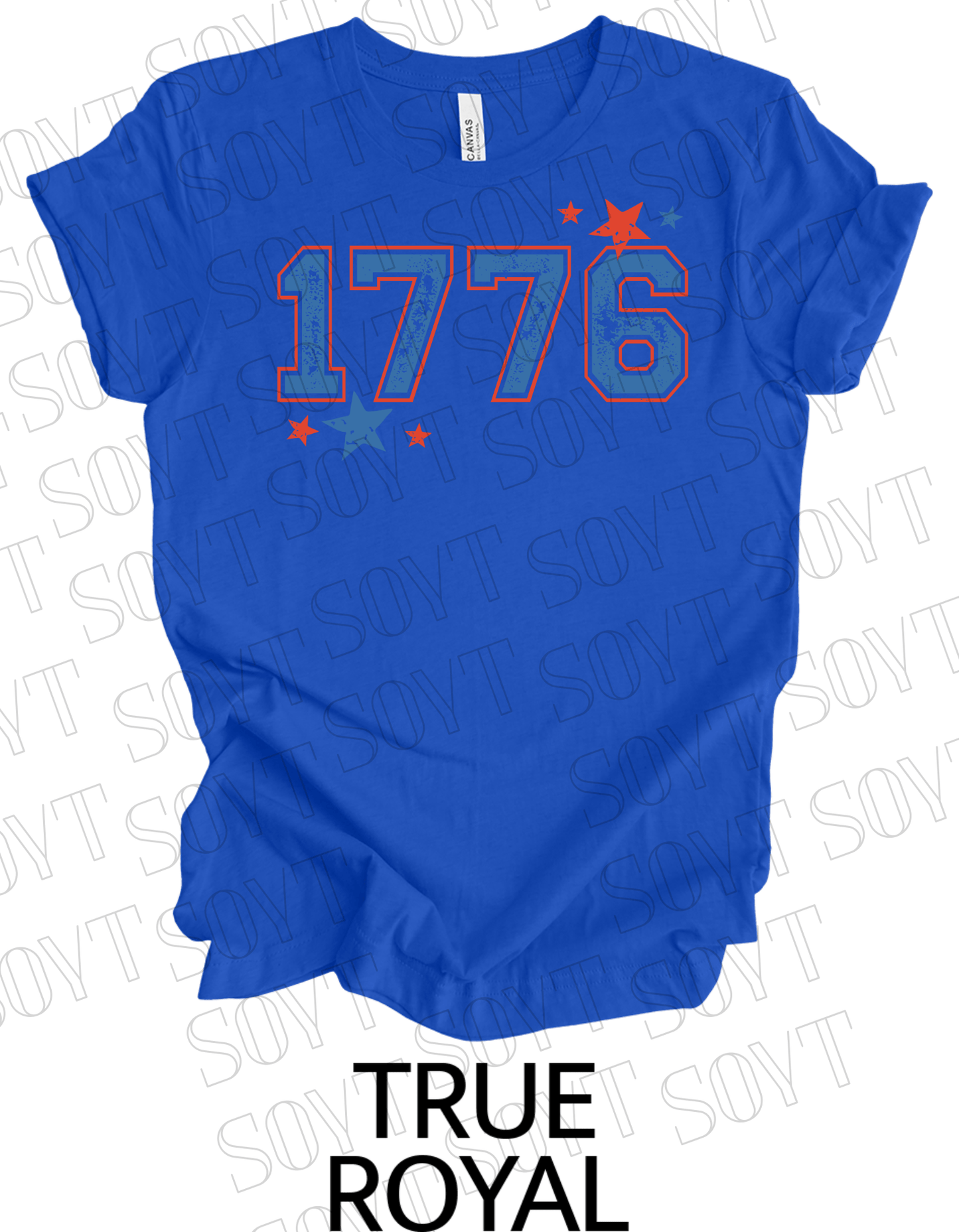 1776 Varsity T-Shirt – Bella+Canvas Minimalist Patriotic Tee - Festive Apparel StoreRoyal Blue