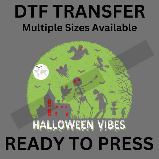 Fractured Skull DTF Iron-On Transfer | Creepy Halloween Graphic