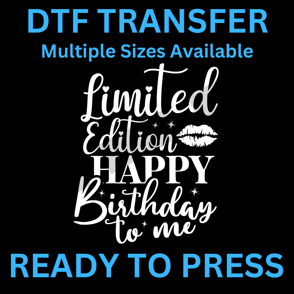 Happy Birthday to Me Iron-On Transfer | Easy Ready-to-Press, Custom Apparel for Birthday Celebrations