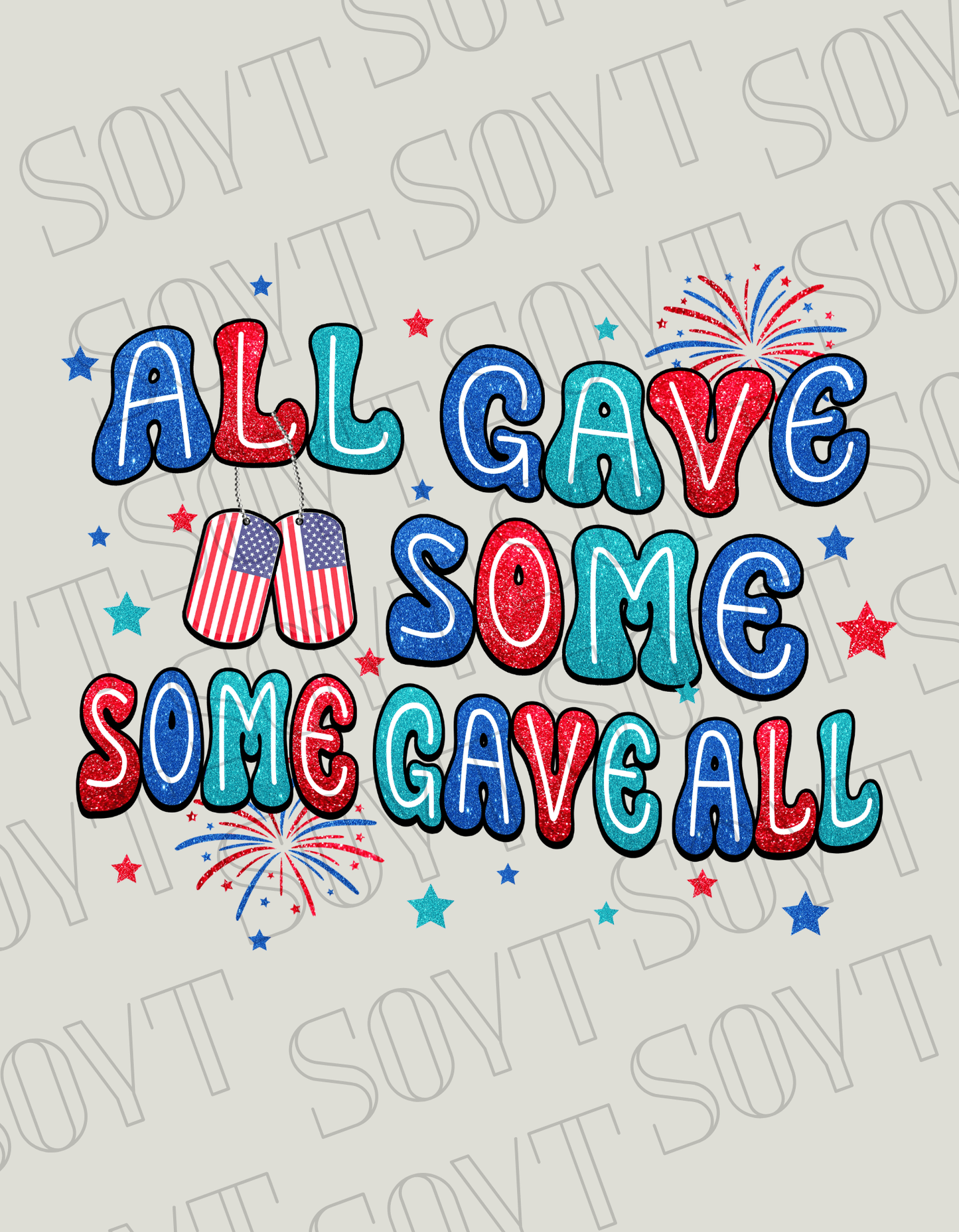 All Gave Some T-Shirt – Bella+Canvas Patriotic Military Tribute Tee - Festive Apparel StoreRed