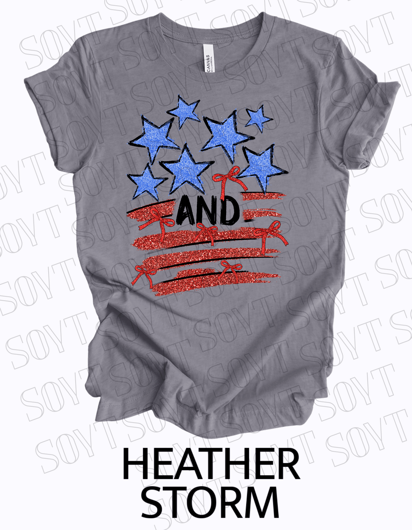 American Glitter Flag T-Shirt – Patriotic Sparkle Tee | Made in USA - Festive Apparel StoreHeather Storm