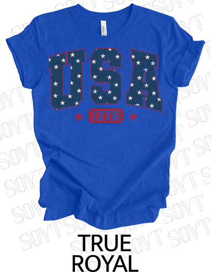 USA 1776 Vintage T-Shirt – Bella+Canvas Classic Patriotic Tee