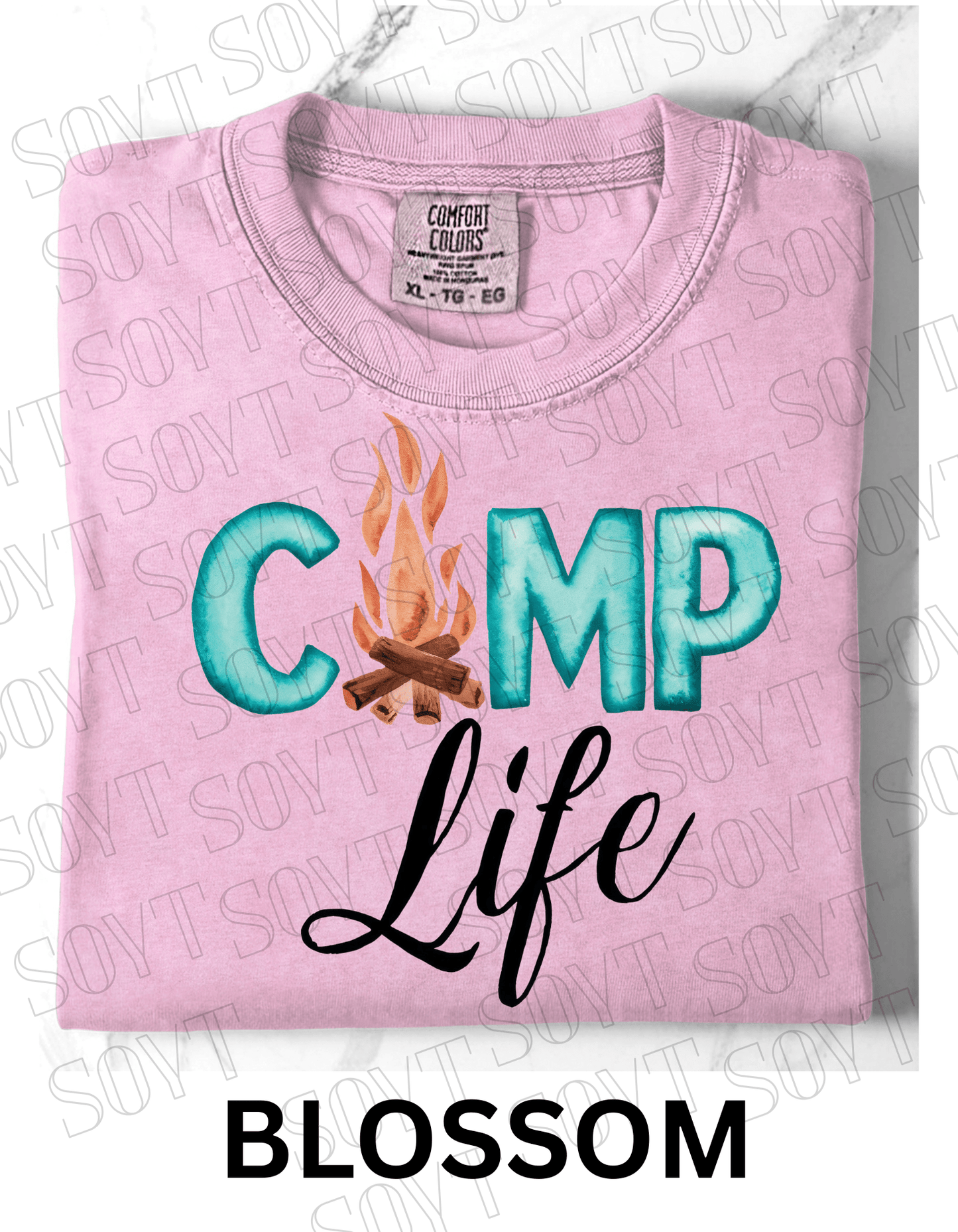 Camp Life Campfire T-Shirt – Rustic Outdoor Living Graphic Tee - Festive Apparel StoreBlossom