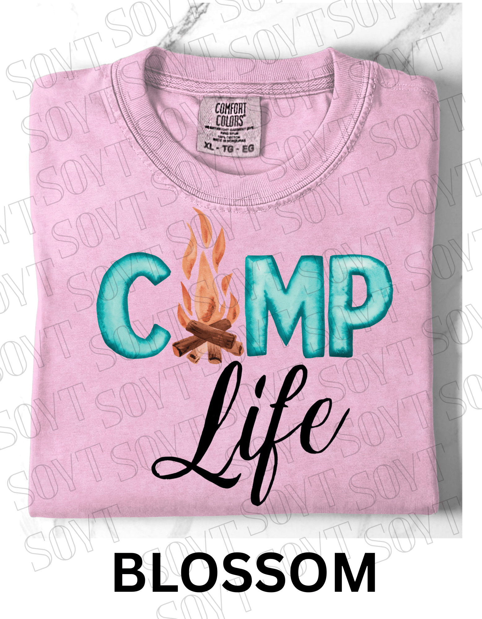 Camp Life Campfire T-Shirt – Rustic Outdoor Living Graphic Tee - Festive Apparel StoreBlossom