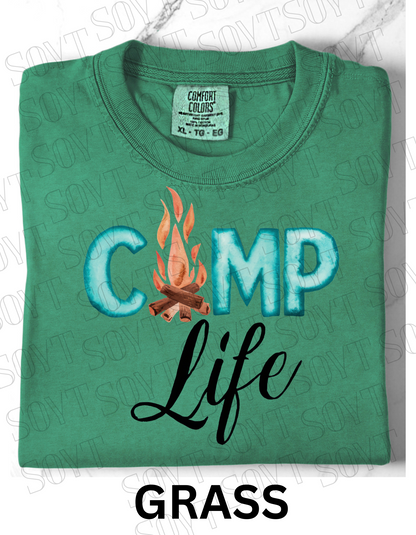 Camp Life Campfire T-Shirt – Rustic Outdoor Living Graphic Tee