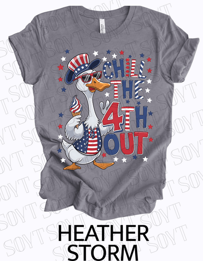 Chill the 4th Out T-Shirt – Funny Patriotic Duck Shirt | Made in USA - Festive Apparel StoreHeather Storm