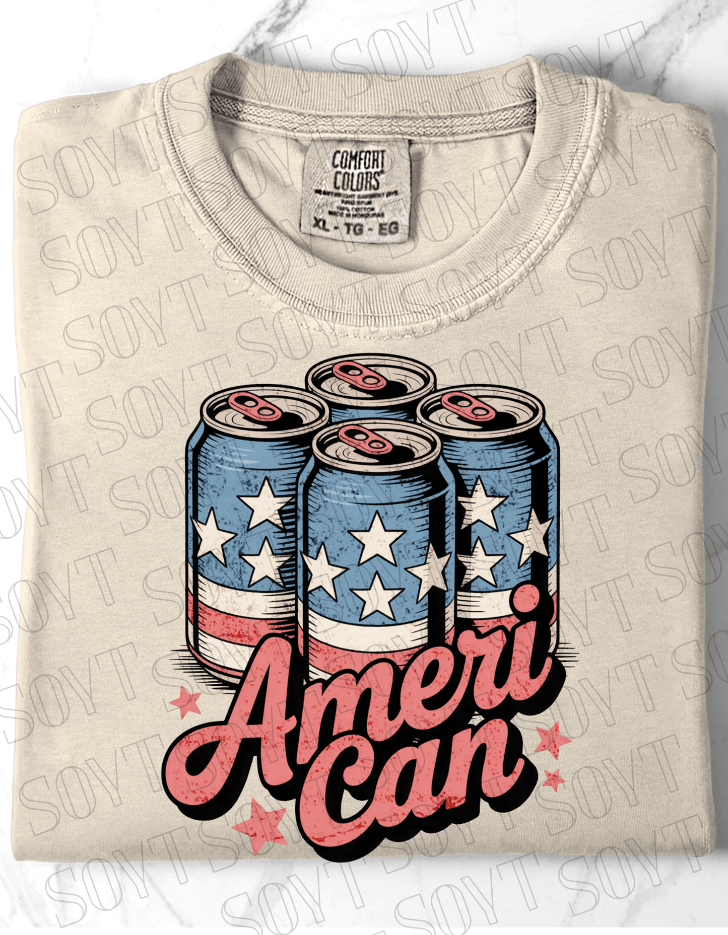 Comfort Colors AmeriCan Tee – 4th of July Beer Shirt - Festive Apparel StoreIvory