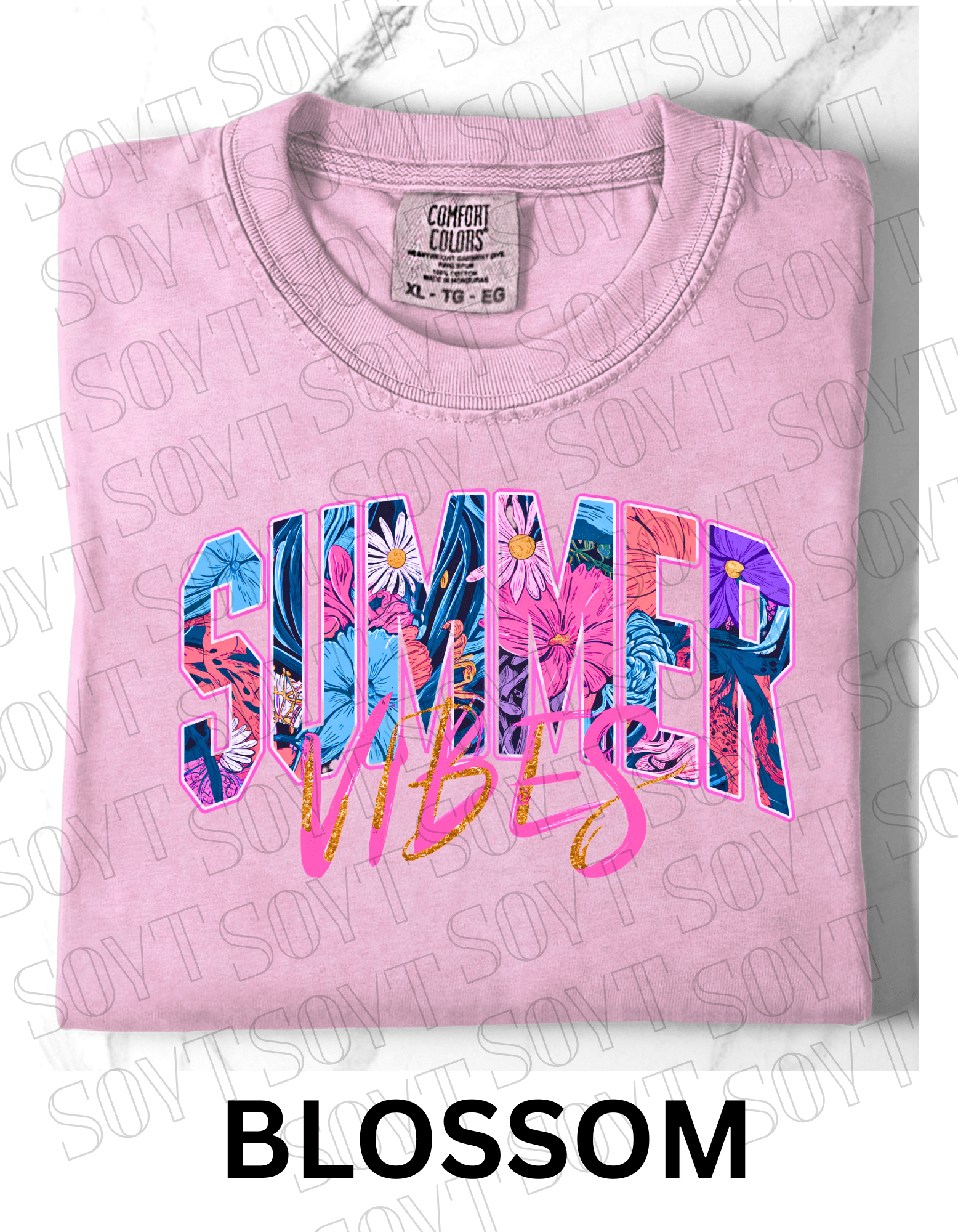 Comfort Colors® Summer Vibes T-Shirt – Retro Beach Graphic Tee - Festive Apparel StoreBlossom