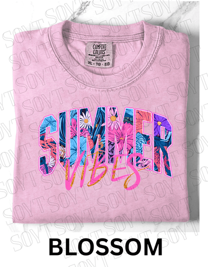 Comfort Colors® Summer Vibes T-Shirt – Retro Beach Graphic Tee - Festive Apparel StoreBlossom