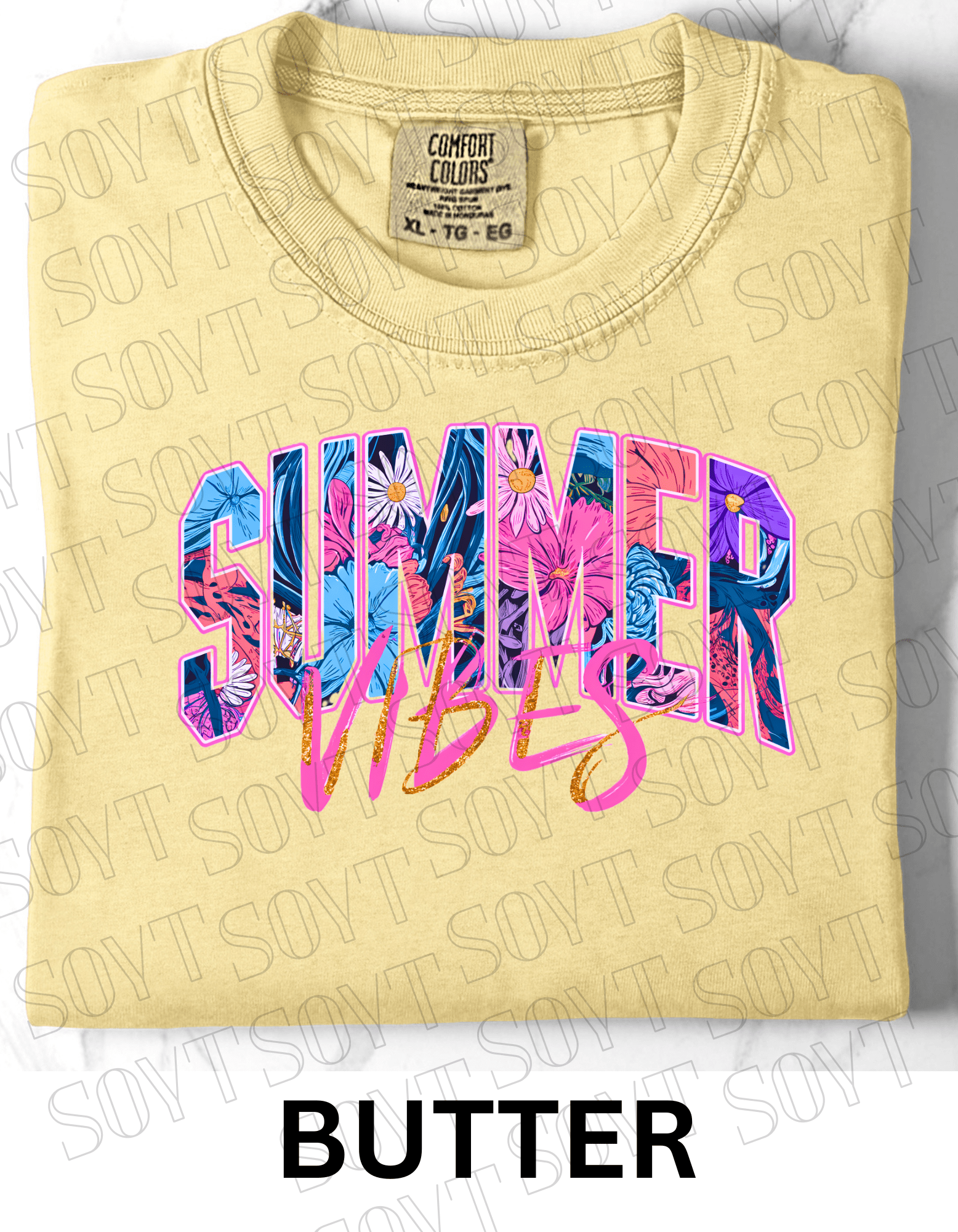 Comfort Colors® Summer Vibes T-Shirt – Retro Beach Graphic Tee - Festive Apparel StoreButter