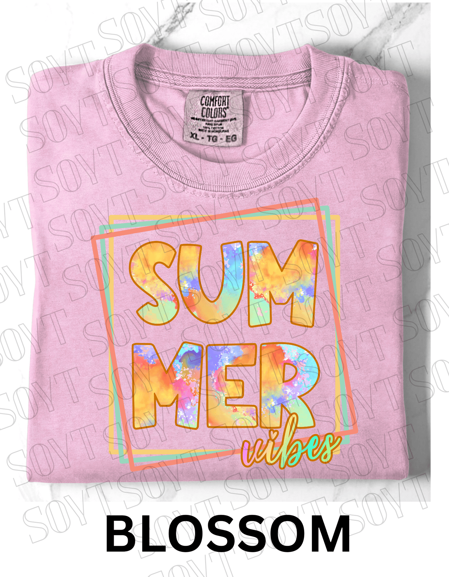 Comfort Colors® Summer Vibes T-Shirt – Retro Graphic Tee - Festive Apparel StoreBlossom