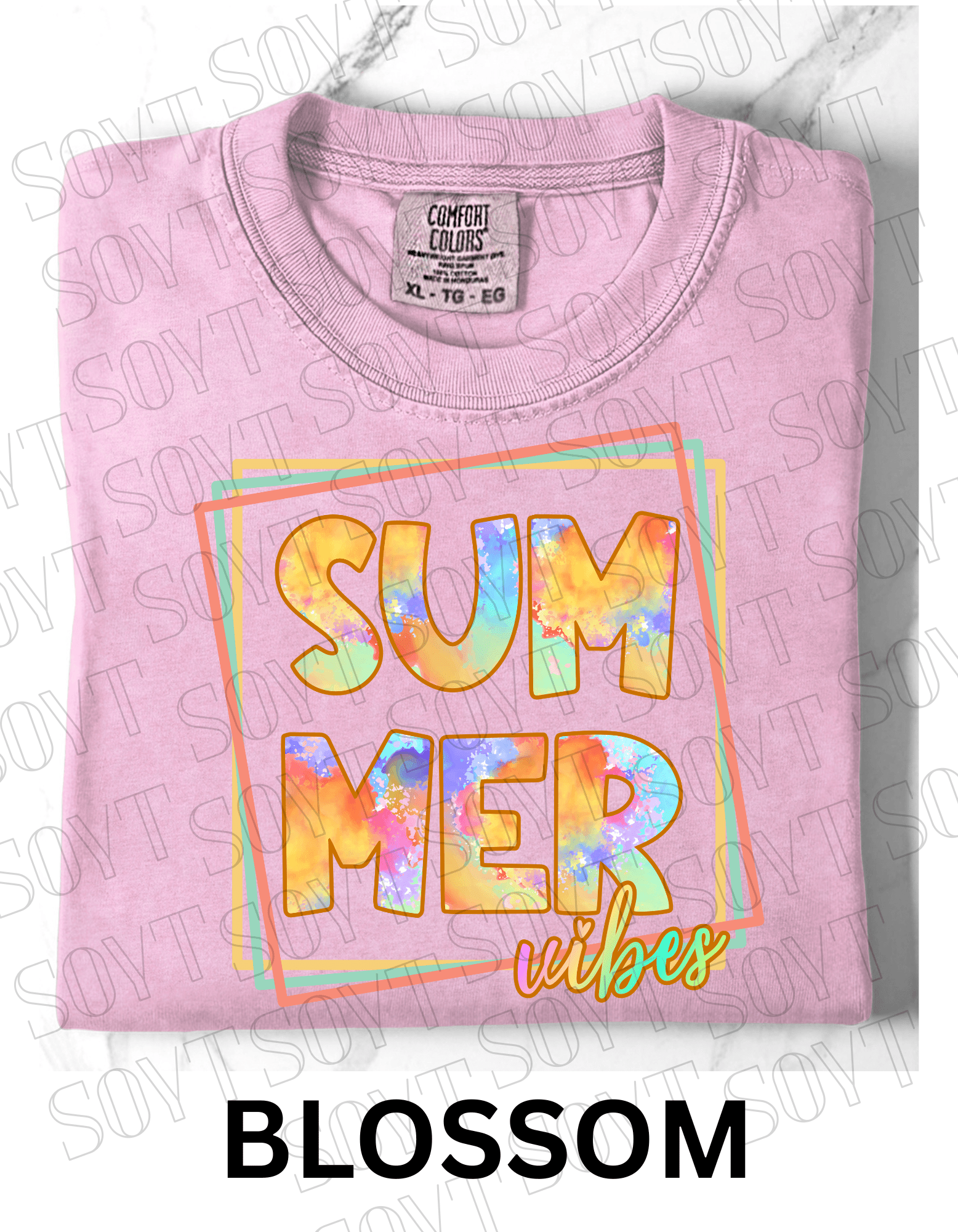 Comfort Colors® Summer Vibes T-Shirt – Retro Graphic Tee - Festive Apparel StoreBlossom