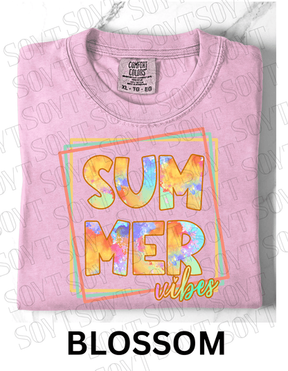Comfort Colors® Summer Vibes T-Shirt – Retro Graphic Tee - Festive Apparel StoreBlossom