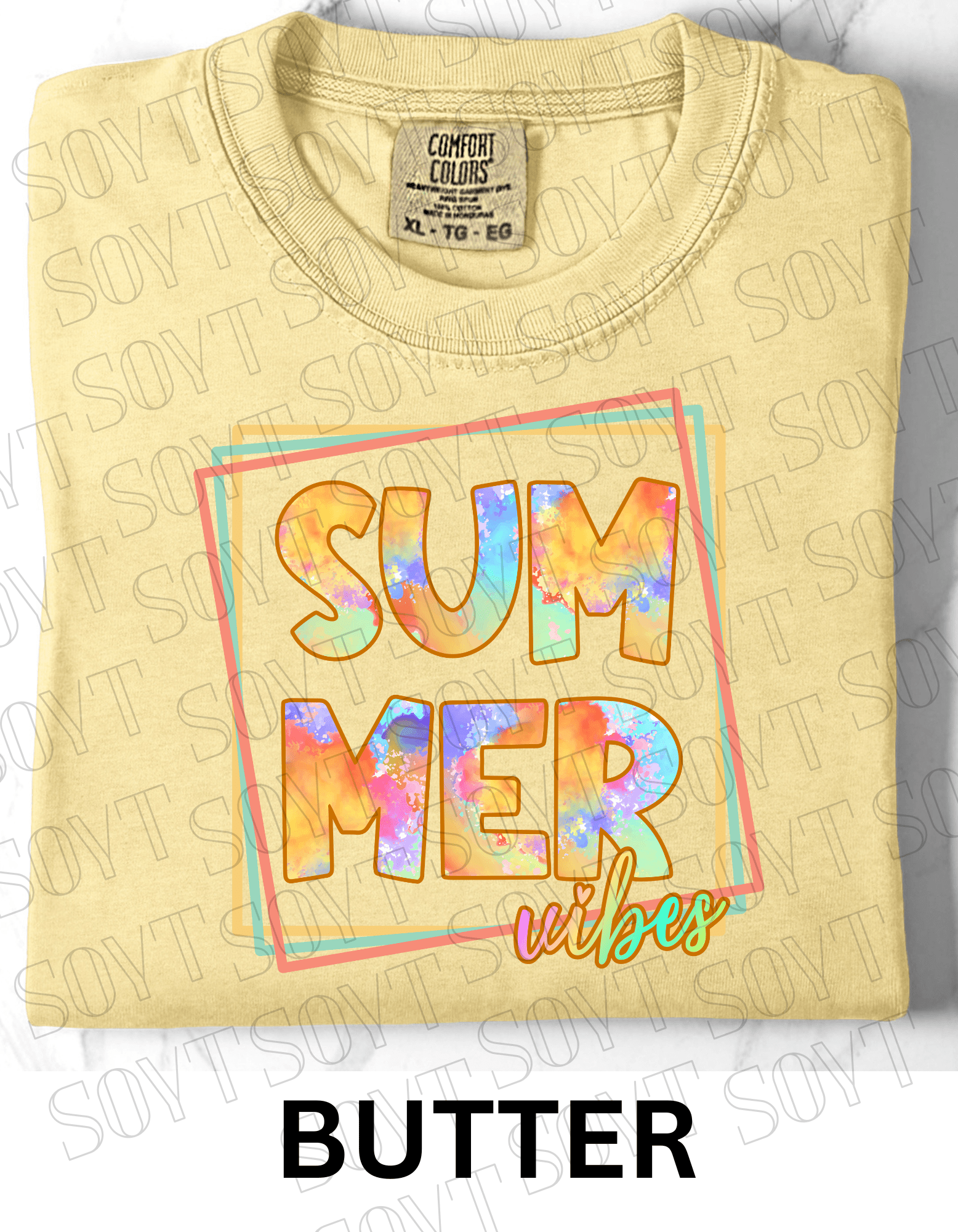 Comfort Colors® Summer Vibes T-Shirt – Retro Graphic Tee - Festive Apparel StoreButter