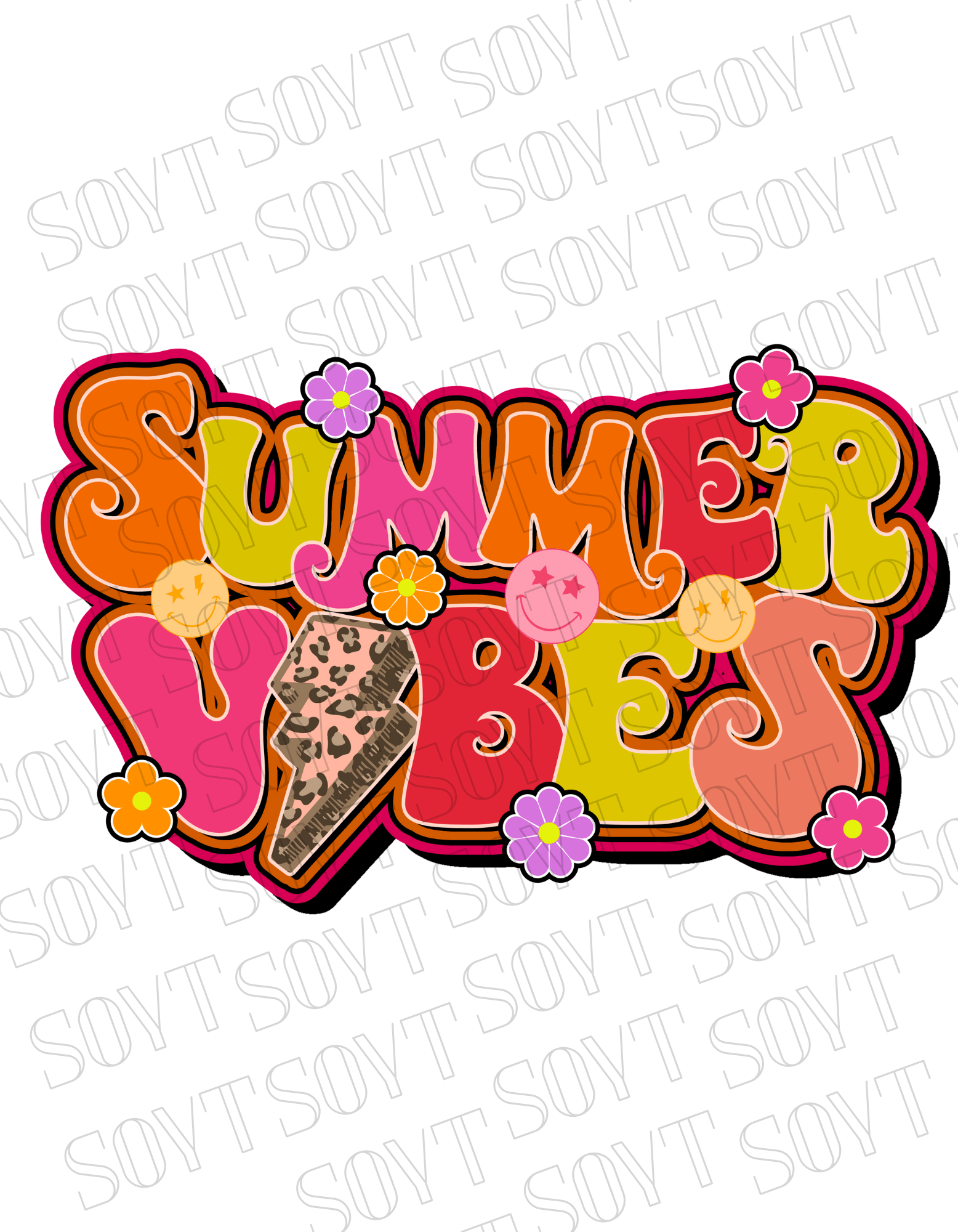 Comfort Colors® Summer Vibes T-Shirt – Retro Graphic Tee - Festive Apparel StoreBlack