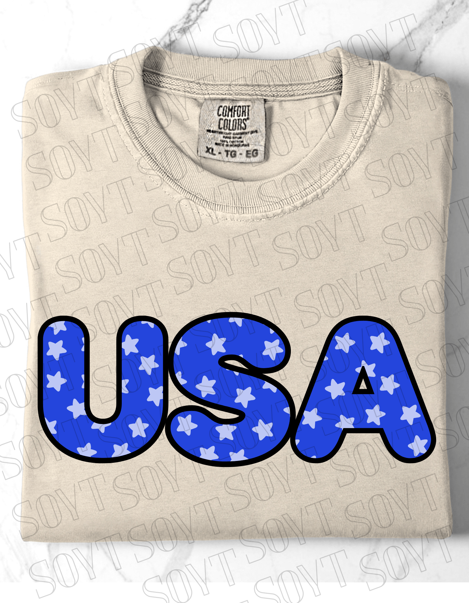 Comfort Colors USA Stars Tee – 4th of July Shirt - Festive Apparel StoreSmall