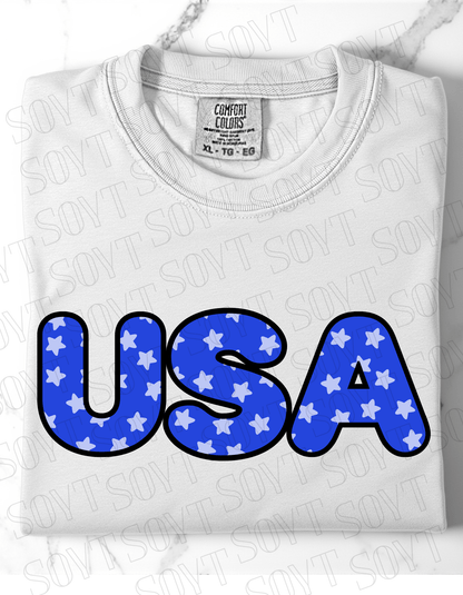 Comfort Colors USA Stars Tee – 4th of July Shirt - Festive Apparel StoreSmall