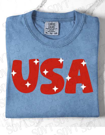 Comfort Colors USA Stars Tee – 4th of July Shirt - Festive Apparel StoreSmall
