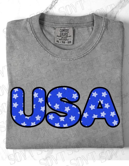 Comfort Colors USA Stars Tee – 4th of July Shirt - Festive Apparel StoreSmall