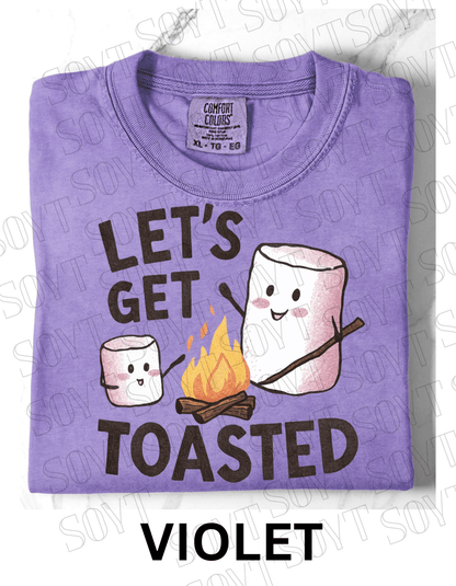 Let’s Get Toasted T-Shirt – Funny Marshmallow Campfire Graphic Tee - Festive Apparel StoreViolet