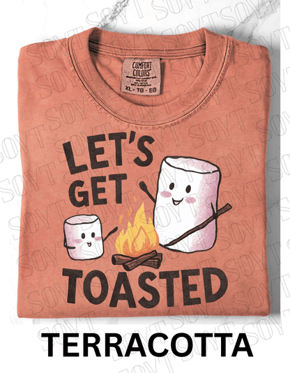 Let’s Get Toasted T-Shirt – Funny Marshmallow Campfire Graphic Tee - Festive Apparel StoreTerracotta