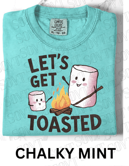 Let’s Get Toasted T-Shirt – Funny Marshmallow Campfire Graphic Tee - Festive Apparel StoreChalky Mint