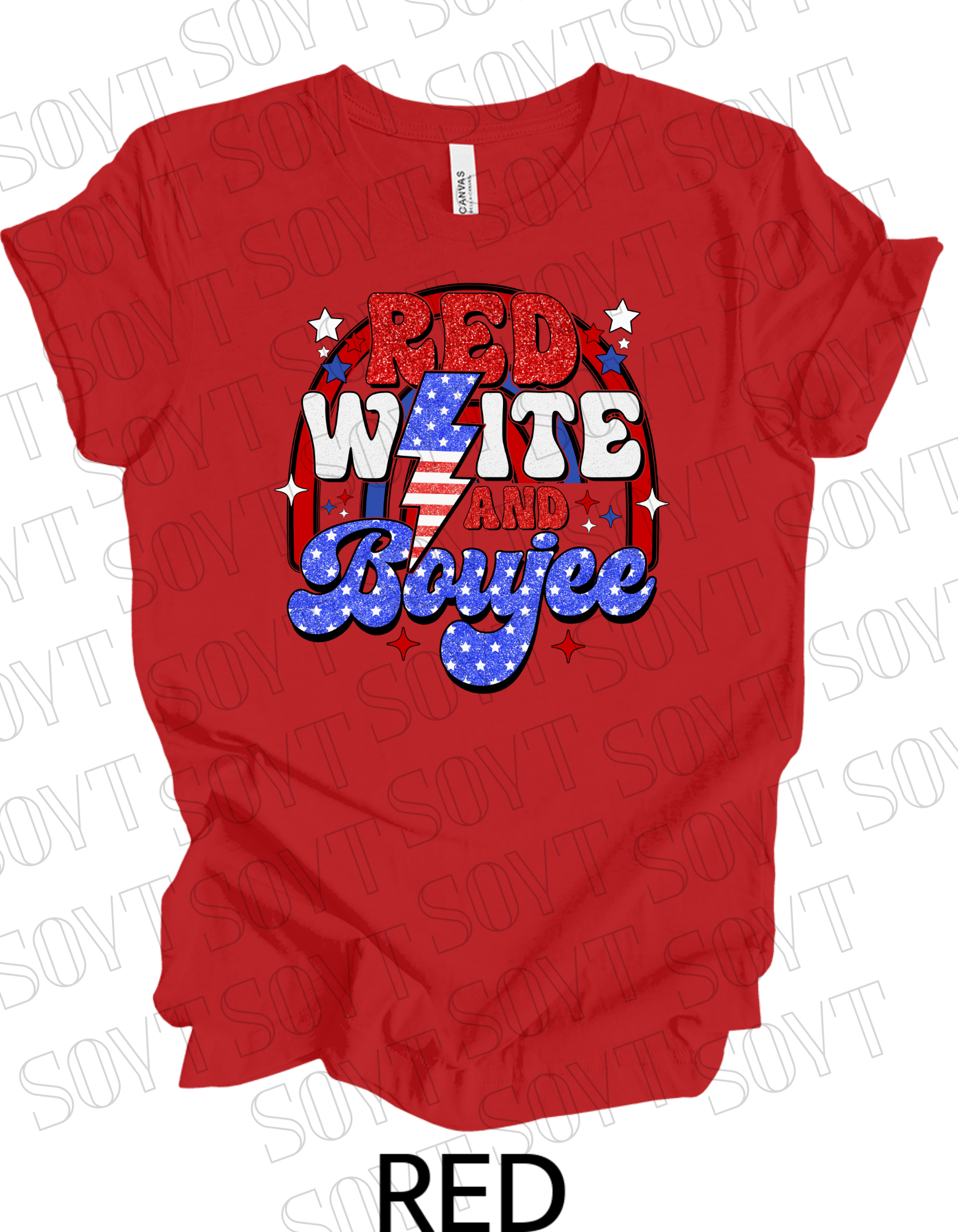 Red White & Boujee 4th of July T-Shirt – Bella+Canvas Women’s Patriotic Tee - Festive Apparel StoreRed