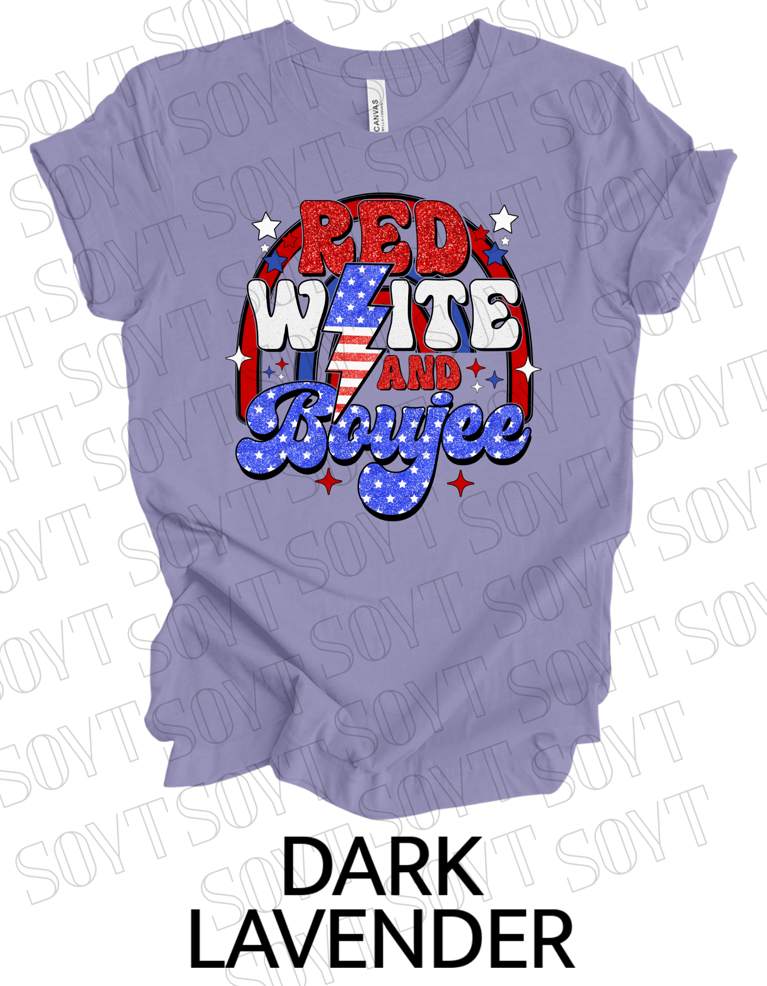 Red White & Boujee 4th of July T-Shirt – Bella+Canvas Women’s Patriotic Tee - Festive Apparel StoreDark Lavender
