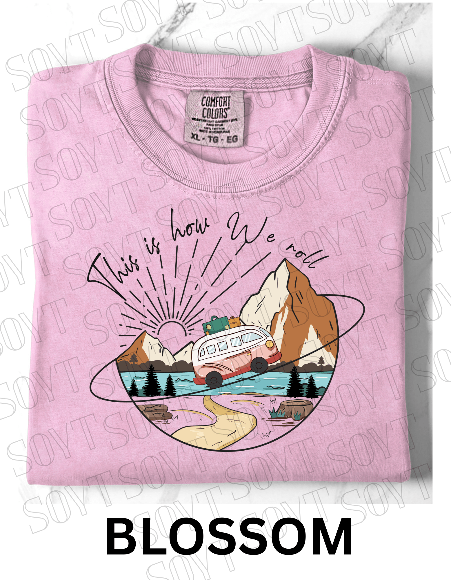 This Is How We Roll T-Shirt – Retro Van & Mountain Creek Camping Tee - Festive Apparel StoreBlossom