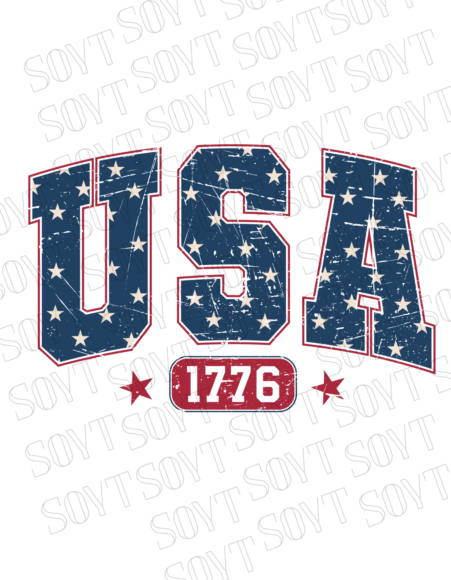 USA 1776 Vintage T-Shirt – Bella+Canvas Classic Patriotic Tee - Festive Apparel StoreRed